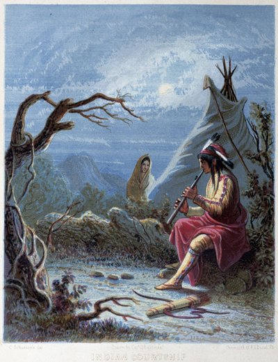 Indian playing a flute - in 