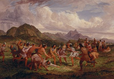Ball Playing Among the Sioux Indians, 1851 by Captain Seth Eastman