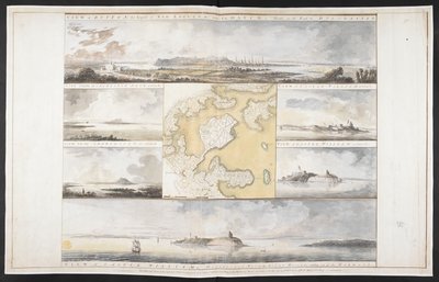 Views of the Capital of New England and Castle of William and Mary in the Harbour of Boston by Captain William Pierie
