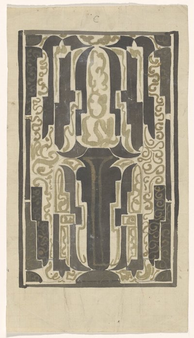 Decorative Design by Carel Adolph Lion Cachet