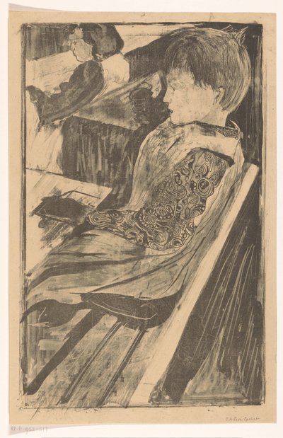 Children in School Desks by Carel Adolph Lion Cachet