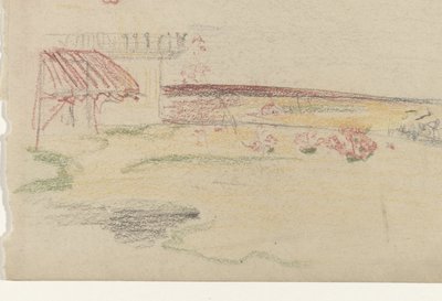 Garden Behind a House with an Awning by Carel Adolph Lion Cachet