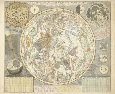 Planisphaerii Coelestis Hemisphaerium Meridionale (from Atlas Coelestis, 1706) by Carel Allard