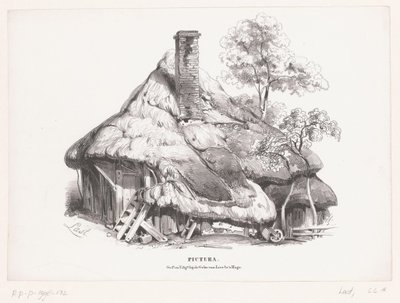 Farm with Thatched Roof by Carel Christiaan Antony Last
