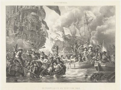 The Raid on the Medway and the Capture of the Royal Charles, 1667 by Carel Christiaan Antony Last