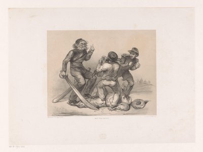 Three Men in Combat Trampling a Turk by Carel Christiaan Antony Last