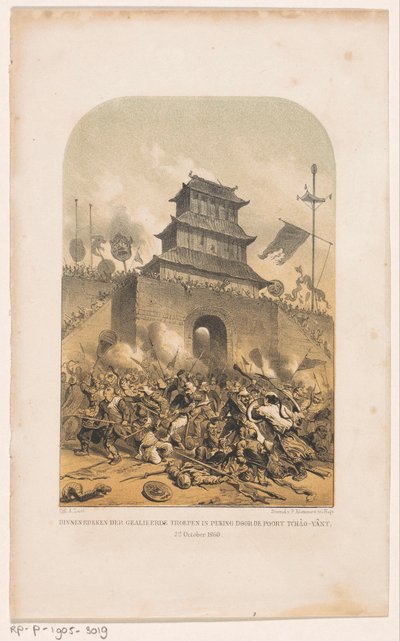 French and British Troops Storm the Old Summer Palace in Beijing by Carel Christiaan Antony Last