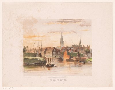 View of Groningen from the Noorderhaven by Carel Christiaan Antony Last