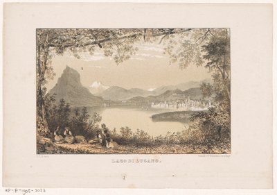View of Lake Lugano by Carel Christiaan Antony Last