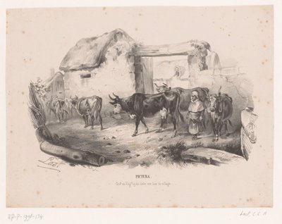 Herd of Cows with Shepherdess by Carel Christiaan Antony Last