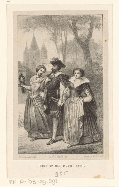 Man with Two Women on His Arm by Carel Christiaan Antony Last