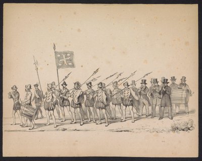 Masquerade of the Utrecht Students, 1846 (Plate 22) by Carel Christiaan Antony Last