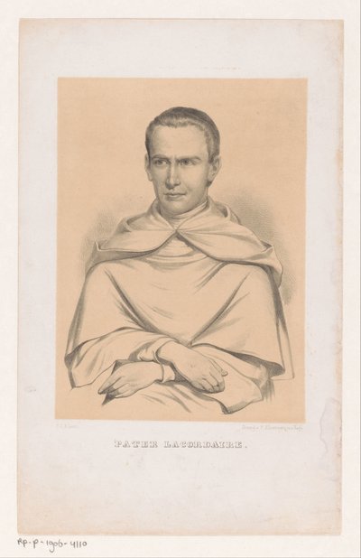 Portrait of Jean-Baptiste Henri Lacordaire by Carel Christiaan Antony Last