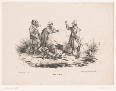 Resting Hunters by Carel Christiaan Antony Last