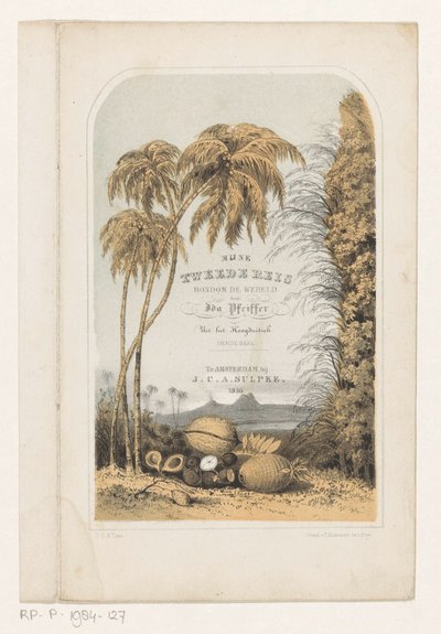 Tropical Landscape (Title Page for: Ida Pfeiffer, My Second Journey Around the World, 1856) by Carel Christiaan Antony Last