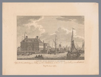 View of the New City Inn on the IJ in Amsterdam by Carel Frederik Bendorp (I)