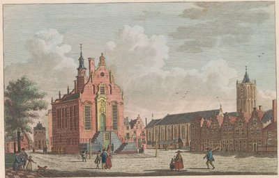 Market and Town Hall of Schiedam, ca. 1790 by Carel Frederik Bendorp (I)