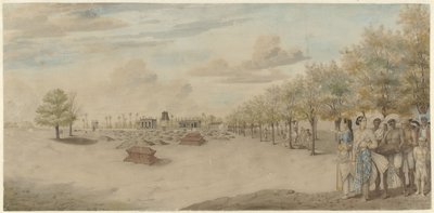 Cemetery with Funeral Procession in India by Carel Frederik Reimer
