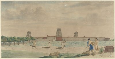 The Great Pagoda at Chalembron, India by Carel Frederik Reimer