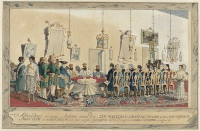 Reception of the Envoys of the King of Kandy by Governor Imam Falck by Carel Frederik Reimer