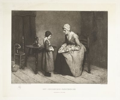 Woman Scolding a Girl Over a Tear in Her Picture Book (The Torn Picture Book) by Carel Lodewijk Dake