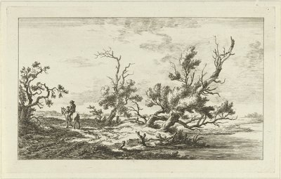 Rider in a Landscape by Carel Lodewijk Hansen