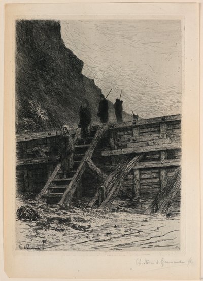 The Return of the Fishing by Carel Nicolaas Storm van 