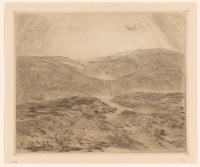 Dune Landscape with Sunrays by Carel Nicolaas Storm van 