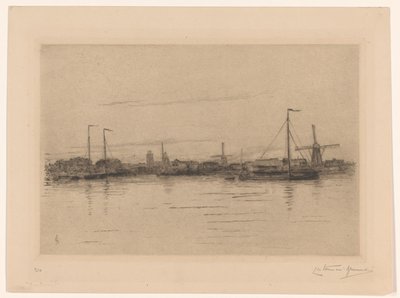 View of Dordrecht by Carel Nicolaas Storm van 