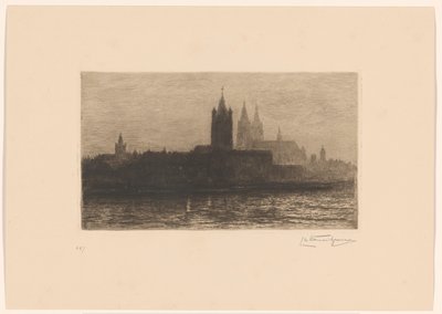 View of Cologne at Night by Carel Nicolaas Storm van 