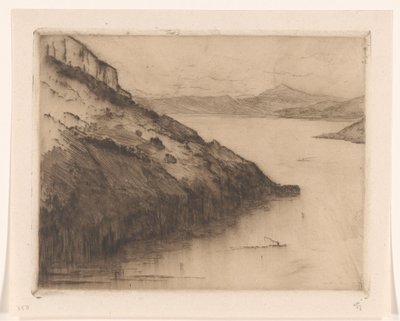 View of Lake Lucerne from Axenstein by Carel Nicolaas Storm van 