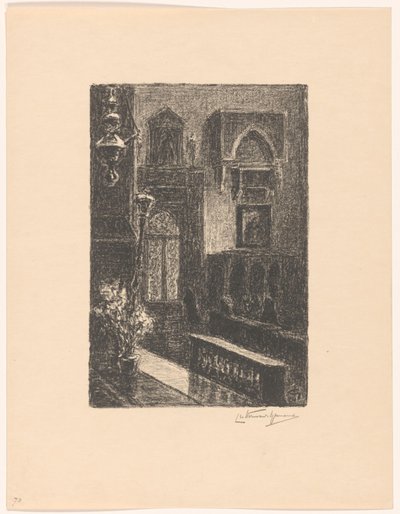 Church Interior in Venice by Carel Nicolaas Storm van 