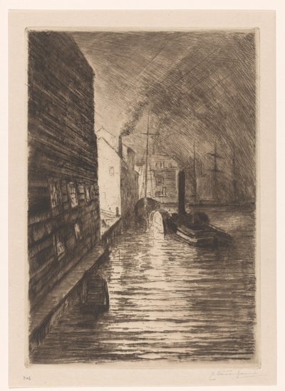 Shipyard in Vlissingen at Evening by Carel Nicolaas Storm van 