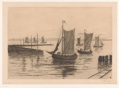 Return of the Fishing Fleet by Carel Nicolaas Storm van 