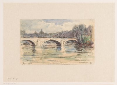 Bridge over the Seine, Paris by Carel Nicolaas Storm van 