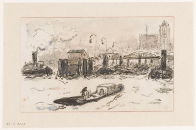 View of the Harbor of Hamburg by Carel Nicolaas Storm van 