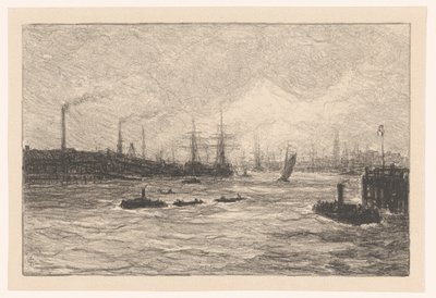Port of Hamburg by Carel Nicolaas Storm van 