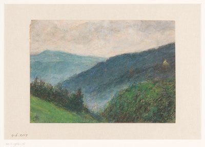 Hilly Landscape Near Baden-Baden by Carel Nicolaas Storm van 