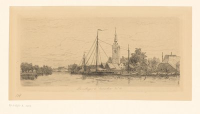 The Village of Overschie by Carel Nicolaas Storm van 