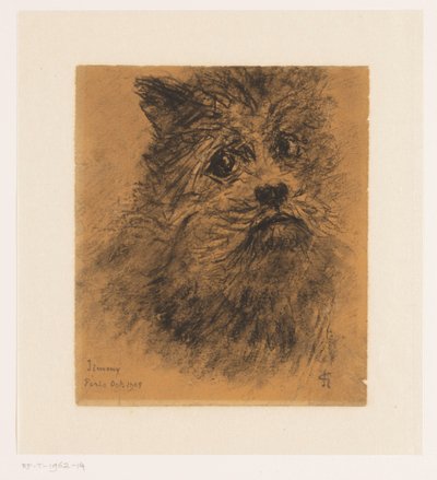 Portrait Study of Dog Jimmy by Carel Nicolaas Storm van 