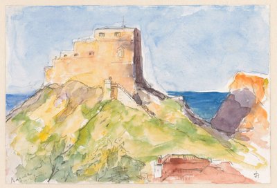 Ragusa, the Old Castle Seen from the Window of Hotel Imperial 1902 (Morning) by Carel Nicolaas Storm van 