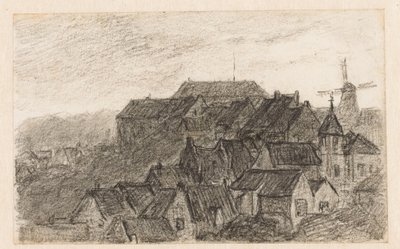Cityscape of Kleve with Mill by Carel Nicolaas Storm van 