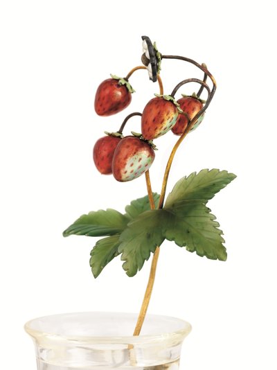 Study of Wild Strawberries, St. Petersburg, c.1900 by Carl Fabergé
