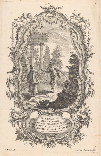 Dancing Couple (Figures in Landscapes) by Carl Albert von Lespilliez