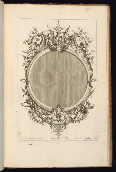 Frame with Two Scrolls of Leaves, Third Book of Frames by Carl Albert von Lespilliez