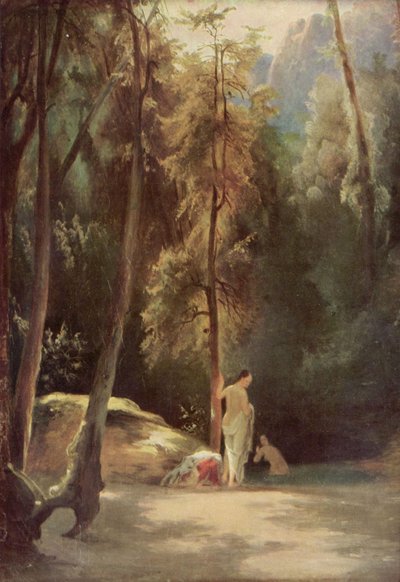 Bathing Women in the Park of Terni (Bathing Women in the Forest) by Carl Blechen