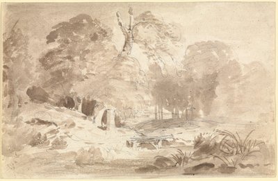 Rural Landscape in the Mark Brandenburg by Carl Blechen