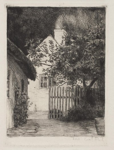 The Two Houses and the Fruit Tree by Carl Bloch