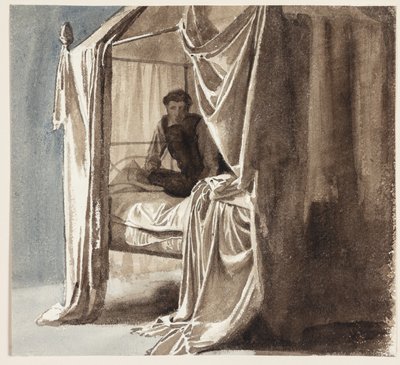 A Bed with Canopy. Study for the painting 