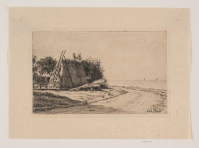 Landscape with Haystack by Carl Bloch